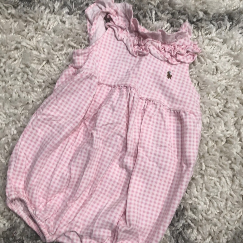 Ralph Lauren Pink gingham romper